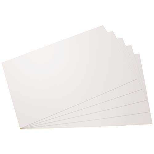 Placas de poliestireno placas PS placas blanco fuerte, rigido, duro plásticas para modelismo/manualidades en blanco, diferentes tamaños y cantidades, comprar 5 piezas, 420mm x 297mm x 2mm