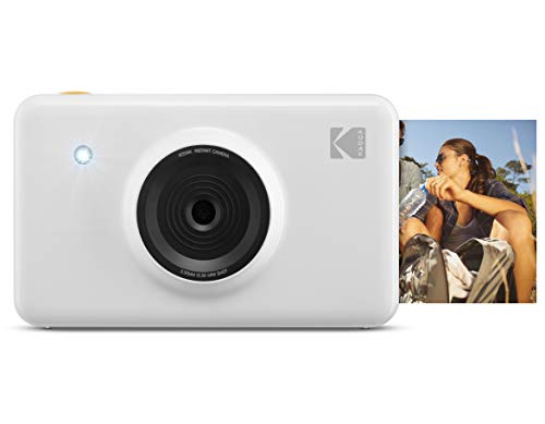 Kodak Mini Shot - Impresiones Inalámbricas de 5 x 7.6 cm con 4 Pass, Tecnología de Impresión Patentada, Cámara Digital de Impresión Instantánea 2 en 1, Blanco