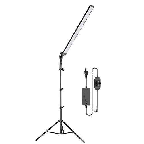 Neewer Iluminación LED Kit para Fotografía y Video con Luz LED Barra de Luz LED de Mano Ligera 5500K con Brillo Ajustable, Soporte de Luz de 2m para Fotografía Retrato Estudio Fotográfico (1 Paquete)