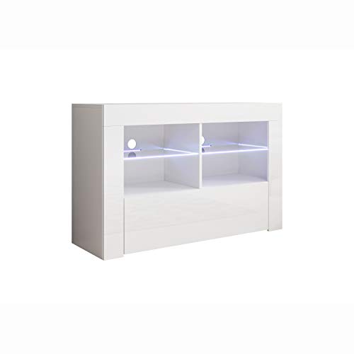 Mueble TV Modelo Lilian (100x65cm) Color Blanco con LED RGB