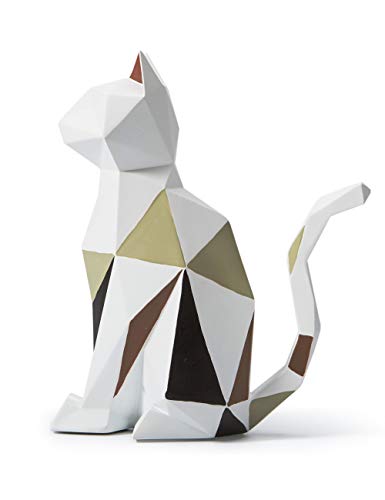 Amoy-Art Figura Decorativa Gato Escultura Salon Estatua Reina Animale Regalo 19cm