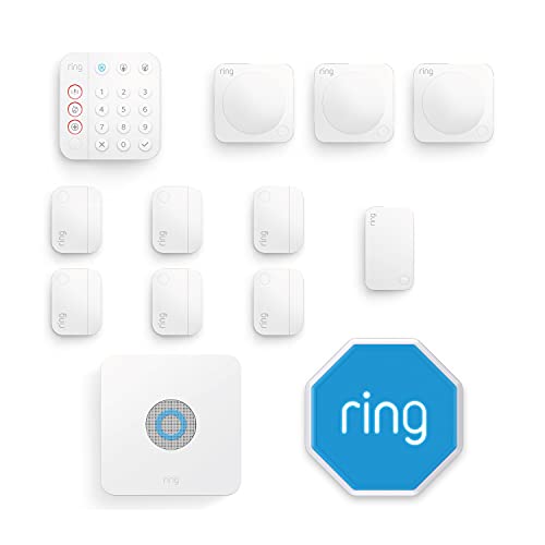 Kit de 13 piezas Ring Alarm de Amazon (2.ª generación) con sirena para exteriores: sistema de seguridad para el hogar con vigilancia asistida opcional, sin compromisos a largo plazo