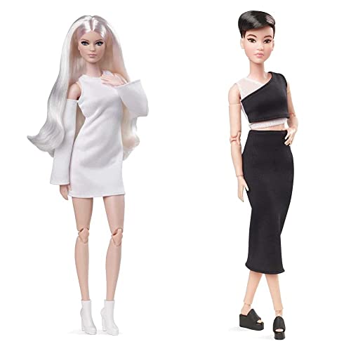 Barbie Movimiento sin límites Muñeca Alta Pelo Rubio con Accesorios de Moda de Juguete (Mattel GXB28) + Signature, muñeca Pelo Corto con Accesorios de Moda de Juguete (Mattel GXB29)
