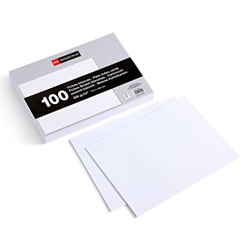 Miquelrius - Flashcards, 100 Fichas Lisas, Tarjetas para estudio, 160 x 215 mm