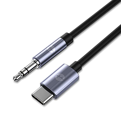 YHEMI Cable Aux USB C a 3.5mm Jack, Cable Aux Tipo C a Jack 3.5mm Macho Adaptador para Móvil Tipo C, Auriculares, Altavoces, Coche, MP3, Ordenador, Cajas de Resonancia