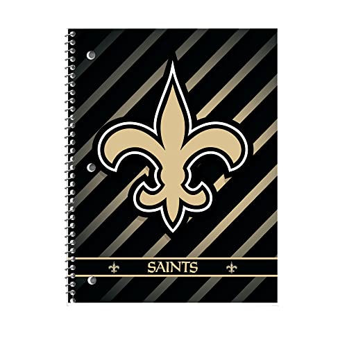 Rico Industries NFL New Orleans Saints - Cuaderno de reglas de 100 hojas