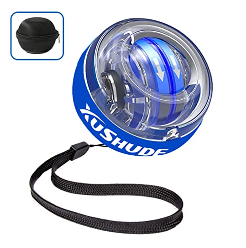 XUSHUDE Energy Ball Bola giroscopio de Ejercicio Autostart Rotations Ball LED Light PowerMuñeca Ball ，para Entrenar la Mano y Brazos Accesorios de fitnessde