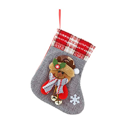 Guangcailun Calcetín de Navidad que cuelga el calcetín del bolso de los regalos del árbol de Navidad con la decoración de la campana, tipo 3