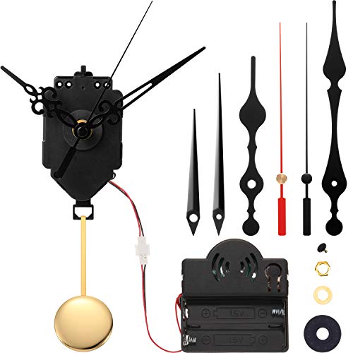 Kit de Reloj de Mecanismo de Melodía Timbre de Movimiento de Reloj Disparador de Péndulo de Cuarzo con 3 Pares de Manos