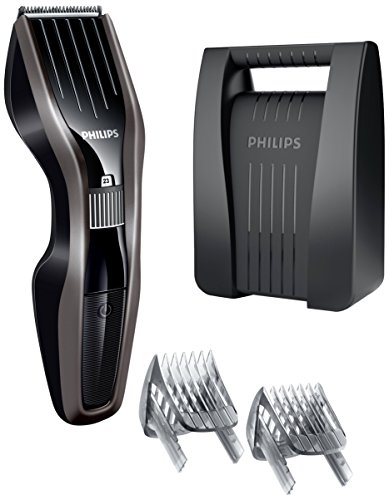 Philips HC5438/80 - Cortapelos con Cuchillas de Acero Inoxidable y tecnología Dual Cut, Incluye Peine barbero y Estuche de Almacenamiento, Negro