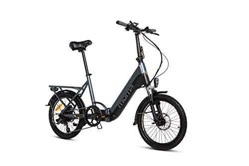 Moma Bikes Bicicleta Electrica Plegabe, Ebike 20PRO, Aluminio, Shimano 7v, Batería Litio integrada y extraible de 48V 13Ah