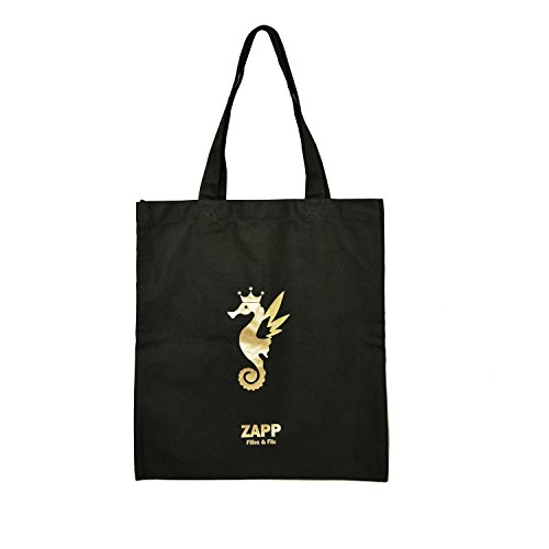 Bolsa de hombro / algodón bolsa de la compra 42cm * 38cm (tamaño: L Color: negro y oro, razón: Seahorse)
