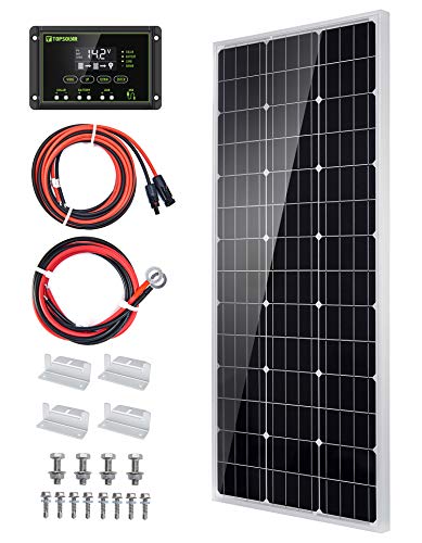 Paneles Solares 100 W 12 V Kit de panel solar monocristalino Off Grid sistema para casas RV Barco con 20A Solar Control de carga cables solares