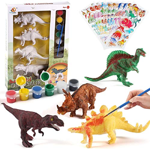 Tacobear Dinosaurio Pintar Juegos para Niños Dinosaurio Figuras para Pintar Manualidades Pintar Creativo DIY Dinosaurio Navidad Regalos Manualidades para Niños 3 4 5 6 7 8 9 años