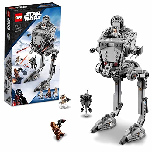 LEGO 75322 Star Wars AT-ST de Hoth, Set de Construcción con Chewbacca y Figura de Droide, El Imperio Contraataca, Regalos para Cumpleaños Infantiles