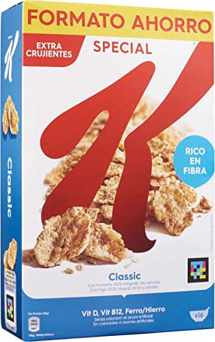 Kellogg's Special K Classic Cereales de Arroz, Trigo Integral y Cebada, 500g
