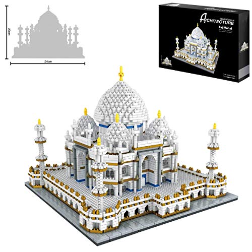 Taj Mahal World Famous Landmark 3900 + pcs Nano Mini Kits de Bloques de construcción de construcción de niños de Bricolaje Educativo Regalos de Juguete